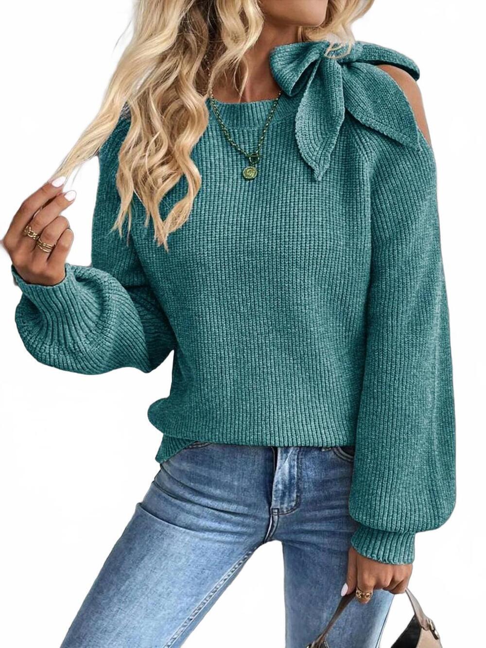 NEW MASYAL the unapologetic soft-edge sweater in malachite green